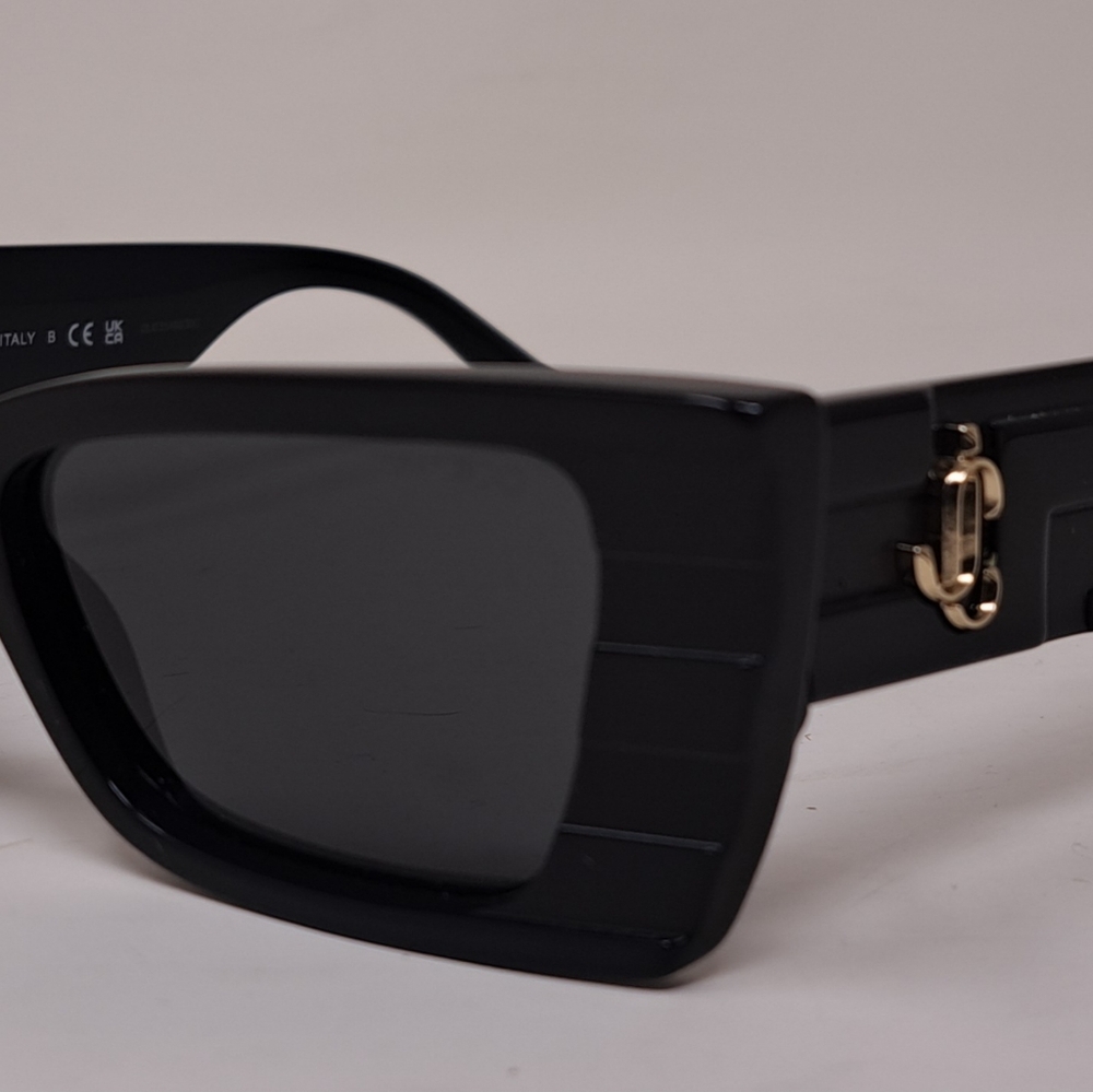 NWT Jimmy Choo Avenue Motif Tatum Sunglasses Matte Black Gray JC5009 53-17-140 - Picture 8 of 15